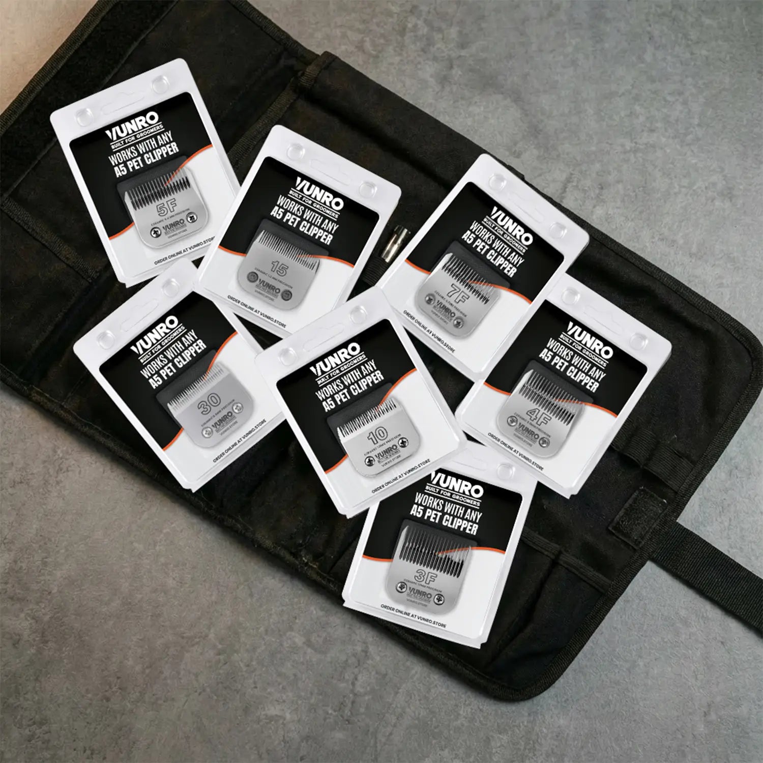 Full Set of Ceramic Clipper Blades with SuperZirconia Cutters